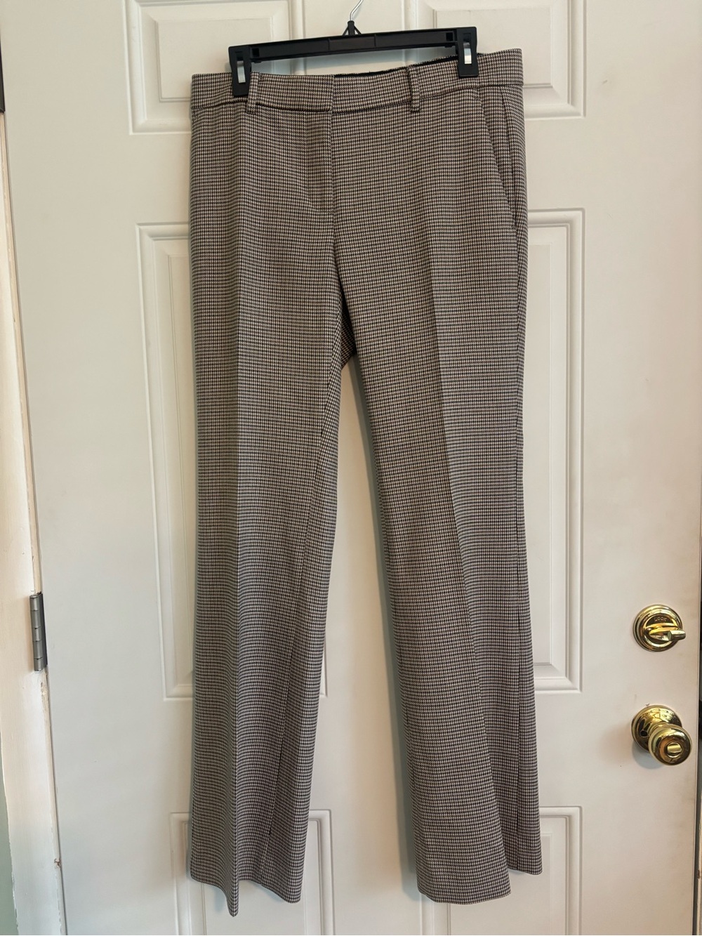 Ann Taylor Tailored Brown/Black Houndstooth Trouser Pants, Size 4